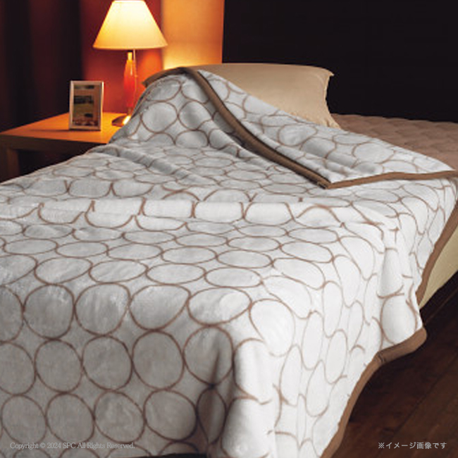 グランフランセ　ヌーベル　ソフトタッチマイヤー毛布1枚　No.100　（アイボリー）　割引き商品