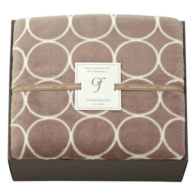 グランフランセ　ヌーベル　ソフトタッチマイヤー毛布1枚　No.100　（グレージュ）　割引き商品