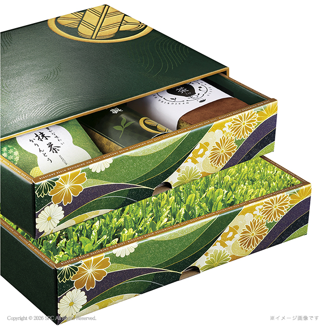 源茶舗select　宝乃菓　茶露の極み二段箱　C　No.80｜特選ギフト｜