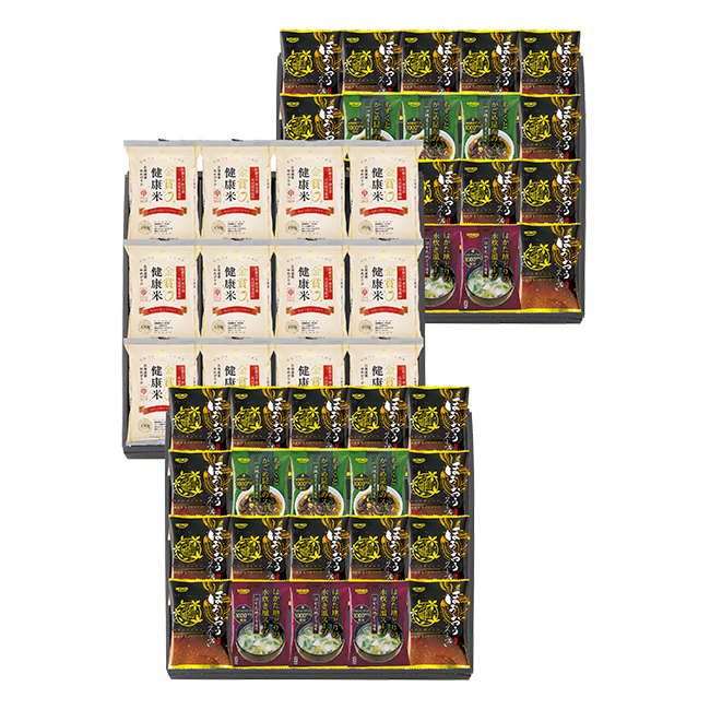 【送料無料】 千莉菴　からだにやさしさ＋　国産フリーズドライ　ほうおうスープ　「金賞健康米」セット　No.210