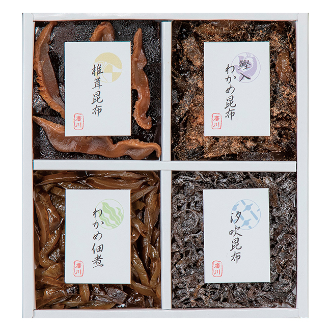 廣川昆布　御昆布　4品佃煮詰合せ（HB-15）　No.15 （返：2割）｜初盆・新盆のお返し 割引き商品