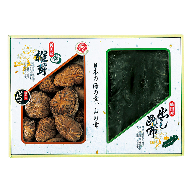 国内産　原木どんこ椎茸・昆布詰合せ　No.50 （返：2割）｜初盆・新盆のお返し 割引き商品