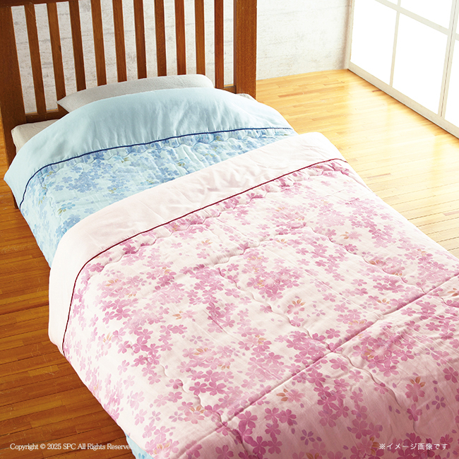 【送料無料】 和の色彩　三河木綿　ダブルガーゼ肌布団　No.100 （ピンク）