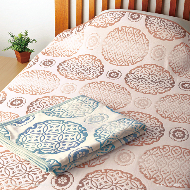 【送料無料】 極選魔法の糸×オーガニック　プレミアム五重織ガーゼ毛布2P　No.300