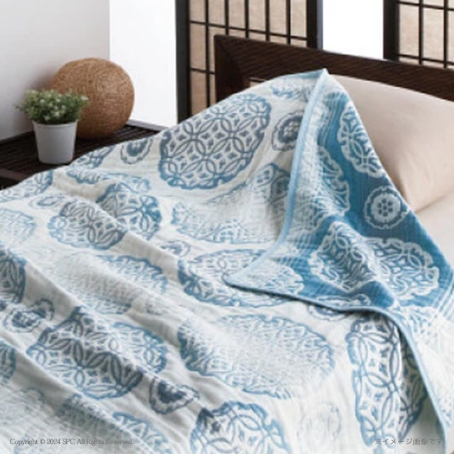 【送料無料】 極選魔法の糸×オーガニック　プレミアム五重織ガーゼ毛布2P　No.300