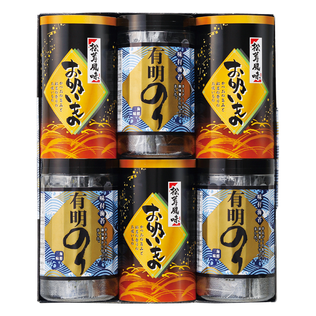 【送料無料】 有明のり・永谷園松茸風味お吸い物詰合せ　No.30