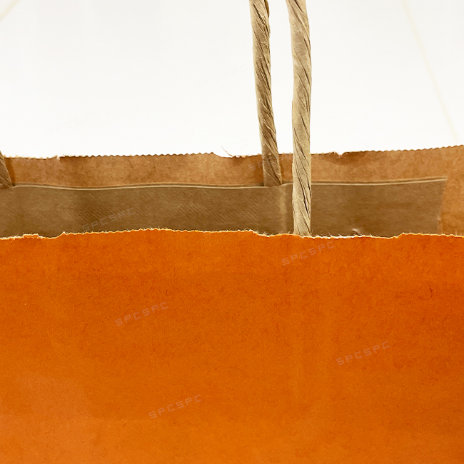 手提げ紙袋　オレンジ　【27×8×H34cm】