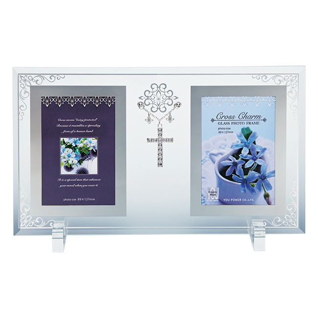 クロスチャームガラスフォトフレーム2W　No.38　割引き商品