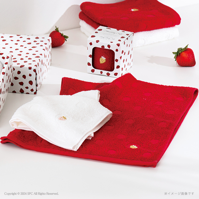 Strawberry　Soft　フェイス1P・ウォッシュタオル1P　No.15