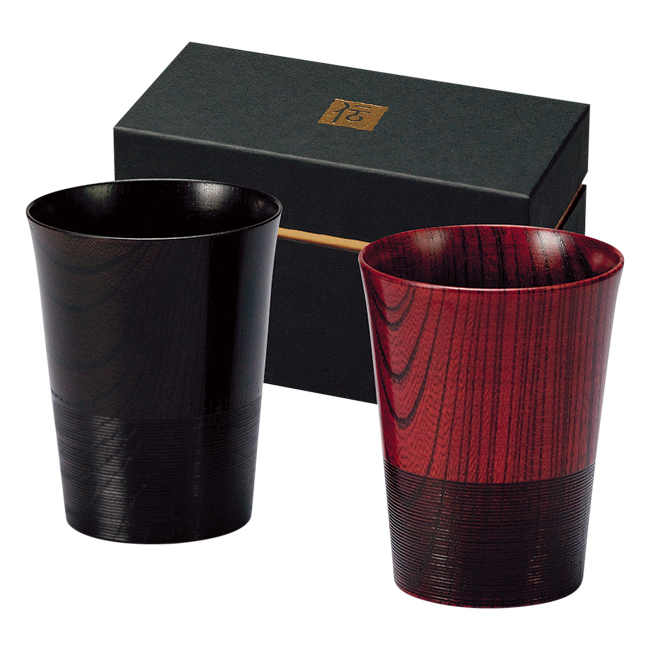 「伝」山中塗 トールカップペア No.100