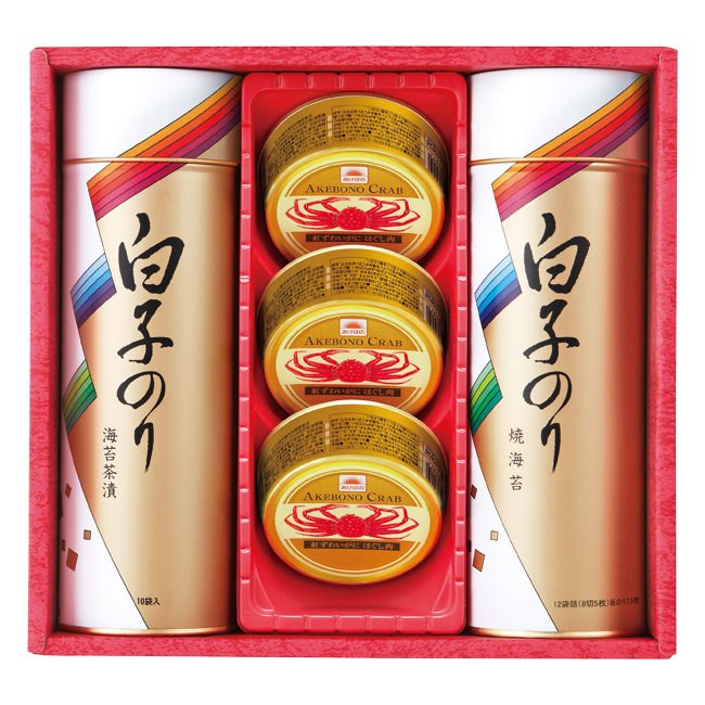 白子のり のりとカニ缶詰合せ No.30