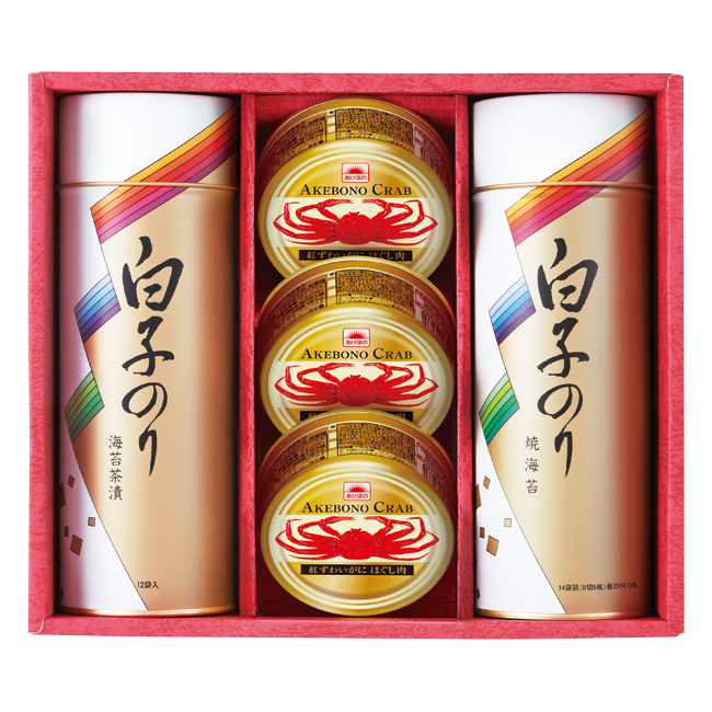 白子のり のりとカニ缶詰合せ No.50