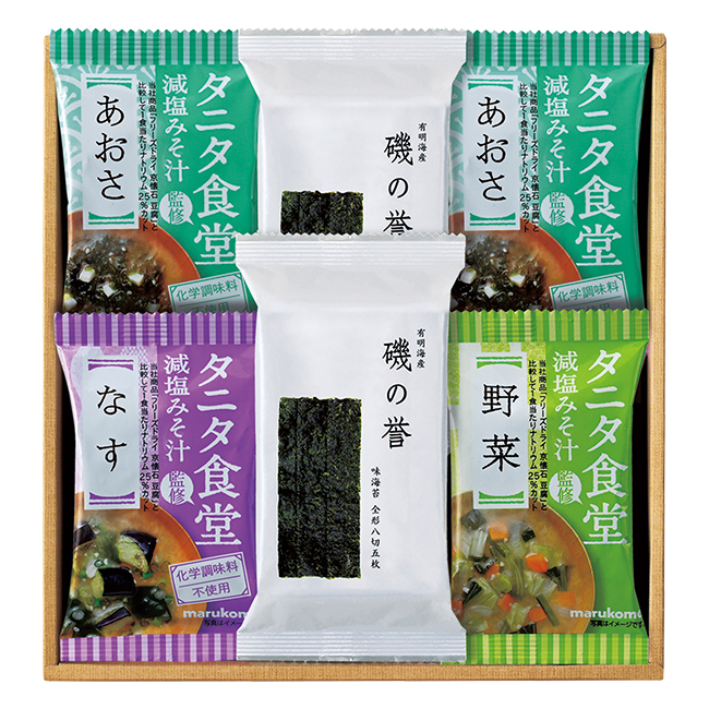タニタ食堂監修　減塩みそ汁と味海苔　No.15 （返：3割） | 初盆・新盆のお返し 割引き商品