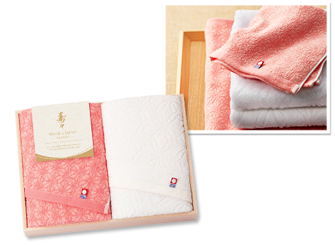 寿々　今治　木箱入りフェイスタオル2Pセット